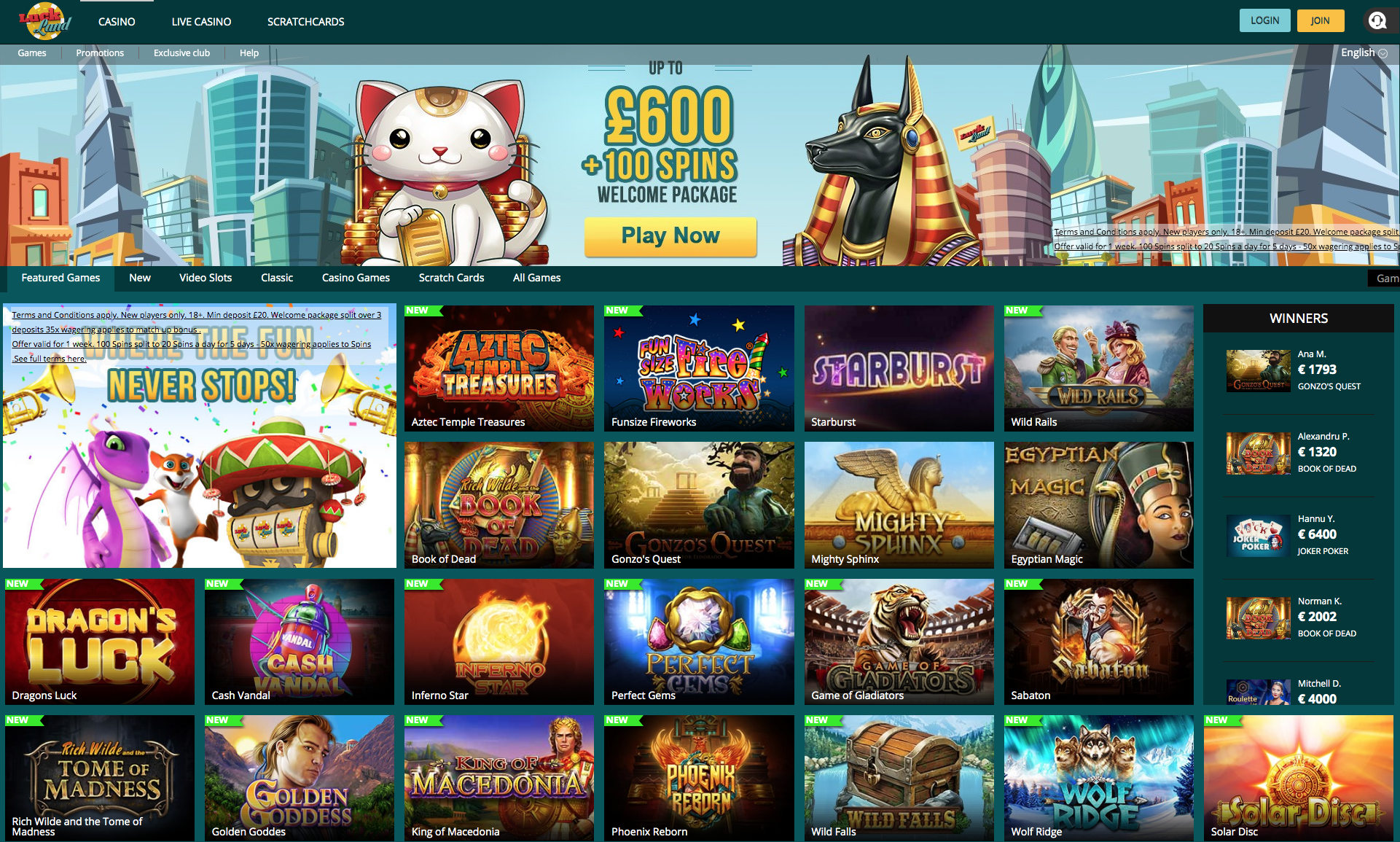 Luckland Casino Review